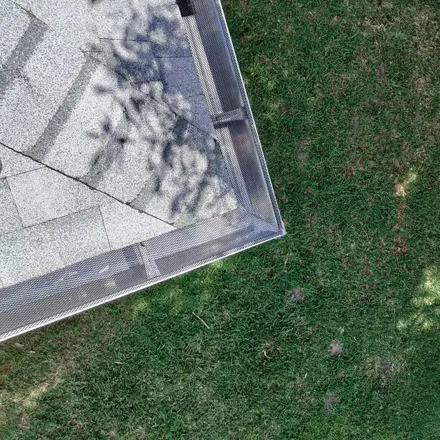 Leaf guard installed on a seamless gutter — project 4