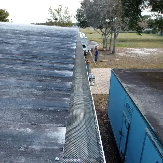 Leaf guard installed on a seamless gutter — project 8